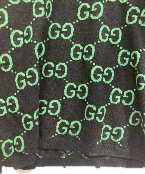 GUCCI（グッチ）GUCCI (グッチ) GG柄ウールジャガードセーター ネイビー×ホワイト サイズ:Xlの古着・服飾アイテム