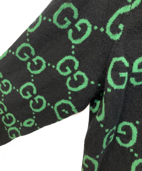 GUCCI（グッチ）GUCCI (グッチ) GG柄ウールジャガードセーター ネイビー×ホワイト サイズ:Xlの古着・服飾アイテム
