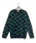 GUCCI（グッチ）の古着「GG柄ウールジャガードセーター」｜ネイビー×ホワイト