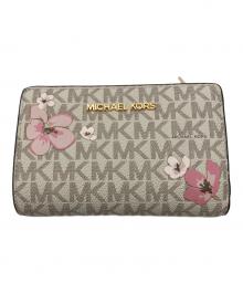 MICHAEL KORS（マイケルコース）の古着「ビルフォールド MKシグネチャー ウォレット 二つ折り財布」｜ホワイト