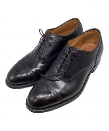 Alden（オールデン）の古着「Medallion Tip Bal メダリオンチップシューズ」｜ブラック