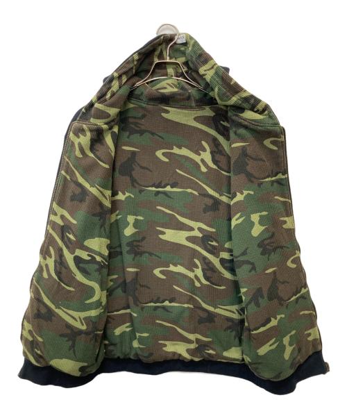 PROCLUB（プロクラブ）PROCLUB (プロクラブ) リバーシブル裏地サーマルパーカー ブラック×オリーブ サイズ:Lの古着・服飾アイテム