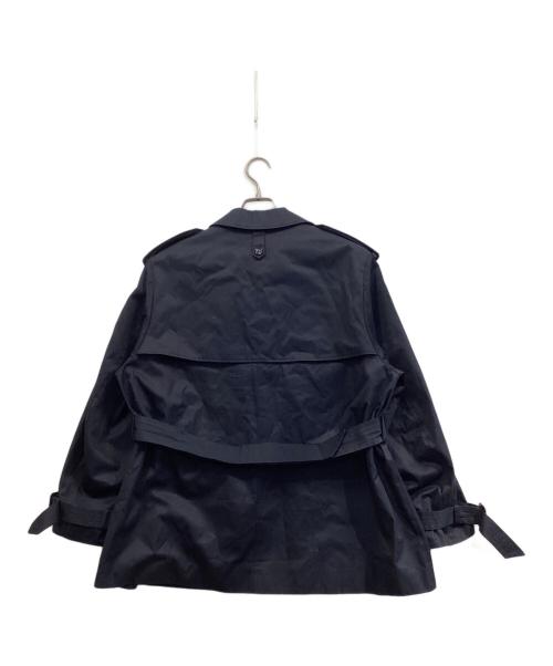 anuans（アニュアンス）anuans (アニュアンス) ハーフオーバートレンチコート ネイビー サイズ:2の古着・服飾アイテム