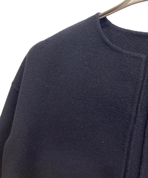CINOH（チノ）CINOH (チノ) ウールカシミヤノーカラーコート ネイビー サイズ:38の古着・服飾アイテム