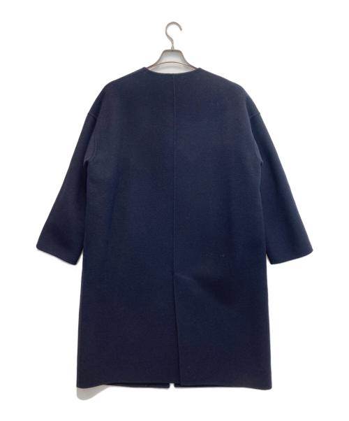 CINOH（チノ）CINOH (チノ) ウールカシミヤノーカラーコート ネイビー サイズ:38の古着・服飾アイテム