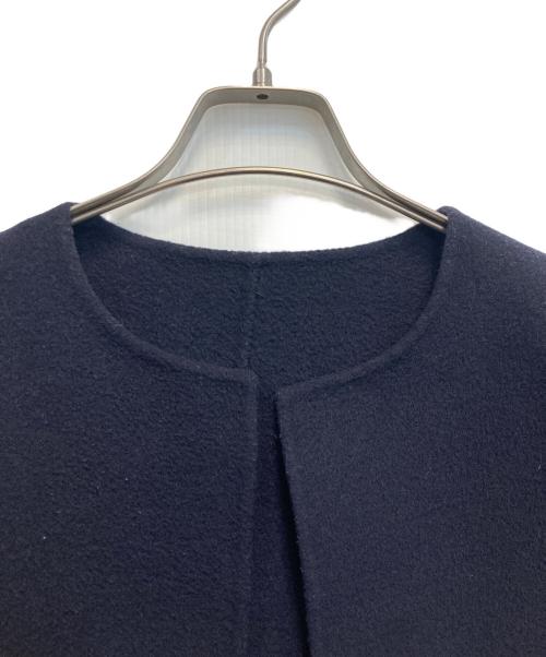 CINOH（チノ）CINOH (チノ) ウールカシミヤノーカラーコート ネイビー サイズ:38の古着・服飾アイテム