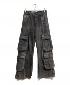 DIESELディーゼル）の古着「D-Sire-Cargo-Sデニムカーゴパンツ」｜ブラック
