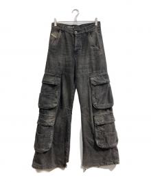 DIESEL（ディーゼル）の古着「D-Sire-Cargo-Sデニムカーゴパンツ」｜ブラック