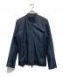 DIESEL（ディーゼル）の古着「ラムレザーシングルライダース ジャケット」｜ブルー