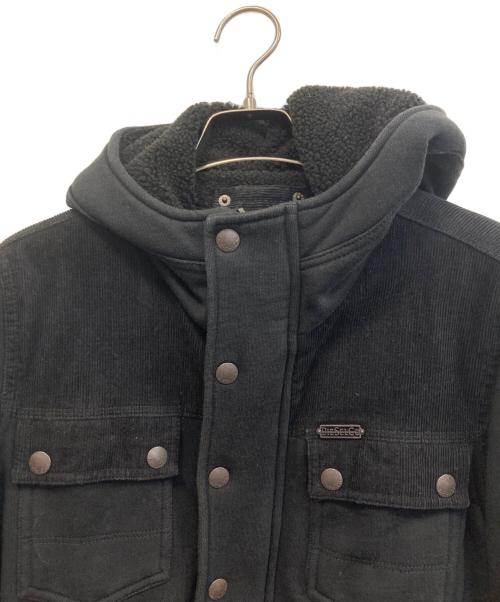 DIESEL（ディーゼル）DIESEL (ディーゼル) 裏ボアコーデュロイ切替ブルゾン ブラック サイズ:Mの古着・服飾アイテム