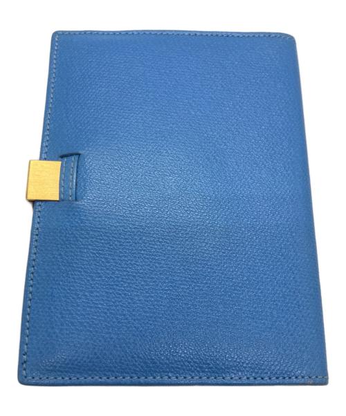 SMYTHSON（スマイソン）SMYTHSON (スマイソン) パスポートケース ブルーの古着・服飾アイテム