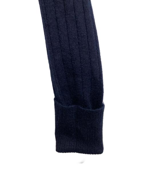 DRAWER（ドゥロワー）DRAWER (ドゥロワー) 18G カシミヤシルクリブタートルニット. ネイビー サイズ:2の古着・服飾アイテム