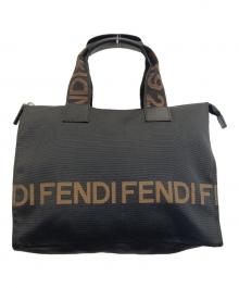 FENDI（フェンディ）の古着「ロゴライン ハンドバッグ」｜ブラック