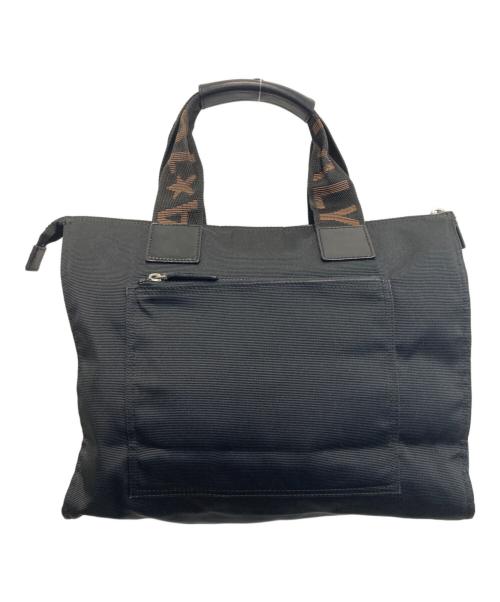 FENDI（フェンディ）FENDI (フェンディ) ロゴライン ハンドバッグ ブラックの古着・服飾アイテム