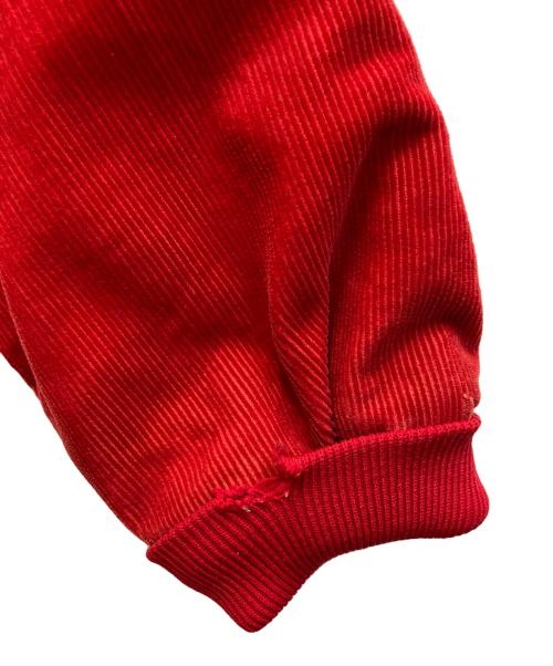 Rennoc（レノック）Rennoc (レノック) サッカーボール刺繍襟付きコーデュロイスタジャン レッド サイズ:Mの古着・服飾アイテム