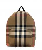 BURBERRYバーバリー）の古着「JEFF チェック バックパック」｜ベージュ×ホワイト