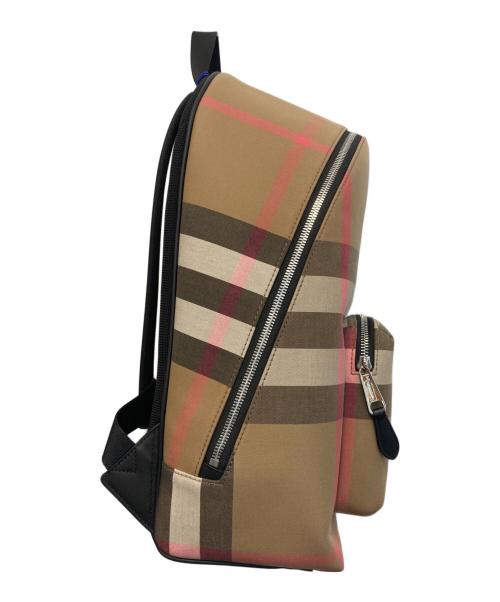 BURBERRY（バーバリー）BURBERRY (バーバリー) JEFF チェック バックパック /リュック ベージュ×ホワイトの古着・服飾アイテム