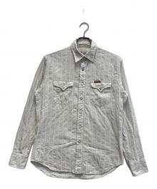 Hysteric Glamour（ヒステリックグラマー）の古着「ヒッコリーストライプウエスタンワークシャツ」｜ベージュ