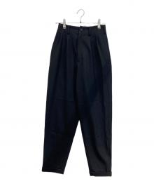 Y's（ワイズ）の古着「07AW ウールギャバジン 2タックパンツ」｜ブラック
