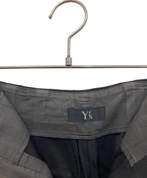 Y's（ワイズ）Y's (ワイズ) 07AW ウールギャバジン 2タックパンツ ブラック サイズ:表記なし　実寸　ウエスト66㎝　股下　76㎝の古着・服飾アイテム