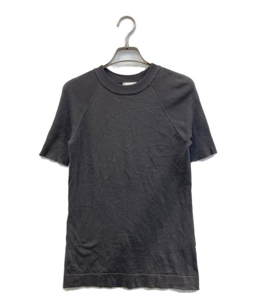 THE RERACS（ザ リラクス）THE RERACS (ザ リラクス) SLIM RIB KNIT SHORT SLEEVE / スリムリブニッ グレー サイズ:38の古着・服飾アイテム