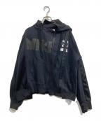 NIKE×sacaiナイキ×サカイ）の古着「Double Zip Hoodie ダブルジップパーカー」｜ブラック