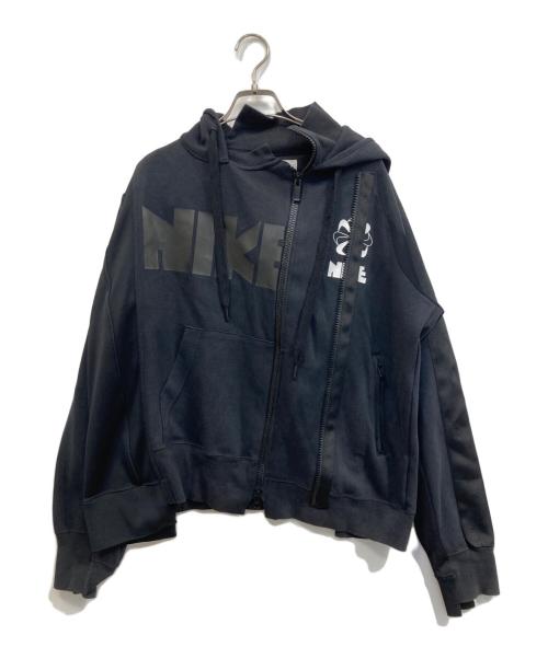 NIKE（ナイキ）NIKE (ナイキ) sacai (サカイ) Double Zip Hoodie ダブルジップパーカー ブラック サイズ:Mの古着・服飾アイテム