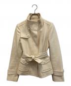 BURBERRY BLUE LABELバーバリー ブルー レーベル）の古着「アンゴラウール混ショートジャケット」｜アイボリー