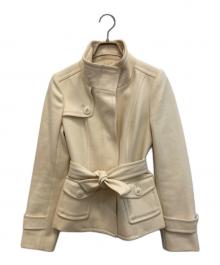 BURBERRY BLUE LABEL（バーバリー ブルー レーベル）の古着「アンゴラウール混ショートジャケット」｜アイボリー