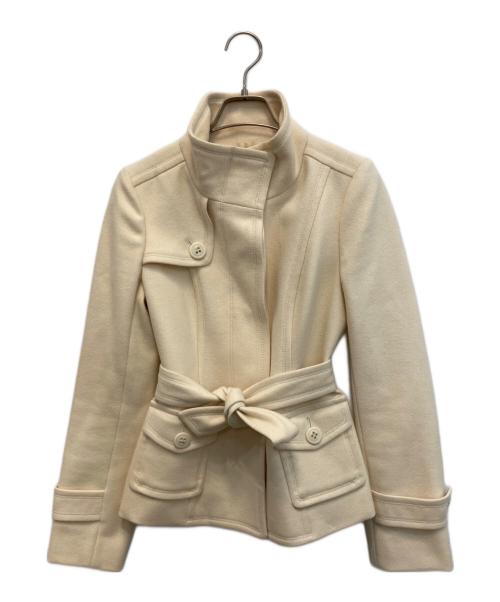 BURBERRY BLUE LABEL（バーバリー ブルー レーベル）BURBERRY BLUE LABEL (バーバリー ブルー レーベル) アンゴラウール混ショートジャケット アイボリー サイズ:Mの古着・服飾アイテム