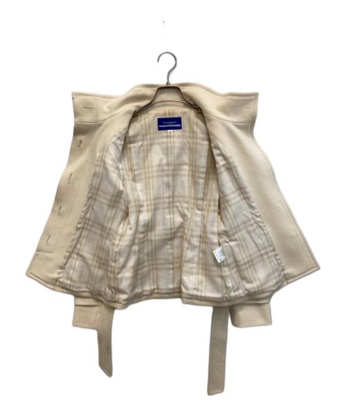 BURBERRY BLUE LABEL（バーバリー ブルー レーベル）BURBERRY BLUE LABEL (バーバリー ブルー レーベル) アンゴラウール混ショートジャケット アイボリー サイズ:Mの古着・服飾アイテム