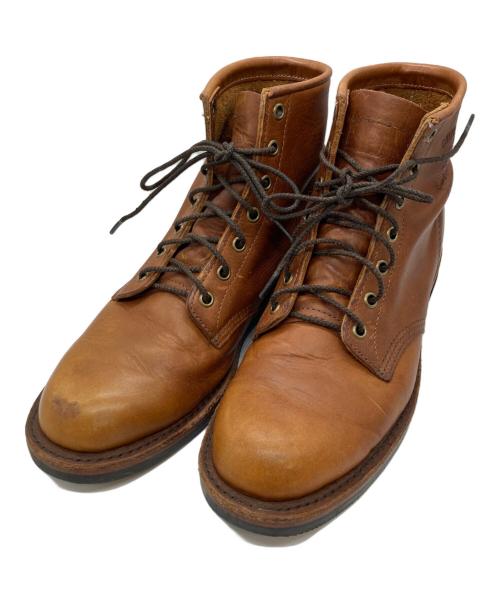HIPPEWA（チペワ）HIPPEWA (チペワ) プレーントゥワークブーツ ブラウン サイズ:不明。27-27.5cm相当の古着・服飾アイテム