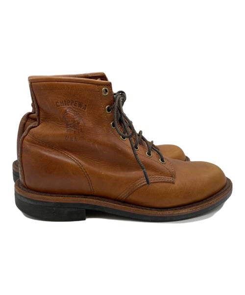 HIPPEWA（チペワ）HIPPEWA (チペワ) プレーントゥワークブーツ ブラウン サイズ:不明。27-27.5cm相当の古着・服飾アイテム