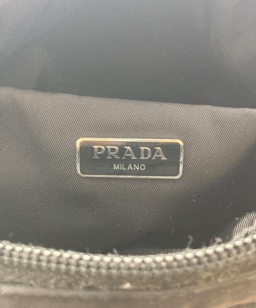 PRADA（プラダ）PRADA (プラダ) トライアングルロゴ ナイロンウエストポーチ ブラックの古着・服飾アイテム