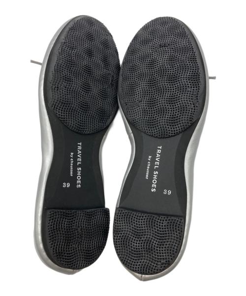 travel shoes by chausser（トラベルシューズバイショセ）TRAVEL SHOES by chausser (トラベルシューズバイショセ) バレエシューズ シルバー サイズ:39の古着・服飾アイテム