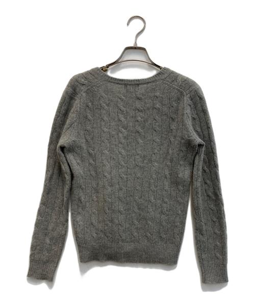 POLO RALPH LAUREN（ポロ・ラルフローレン）POLO RALPH LAUREN (ポロ・ラルフローレン) カシミヤウールケーブルニット グレー サイズ:XSの古着・服飾アイテム