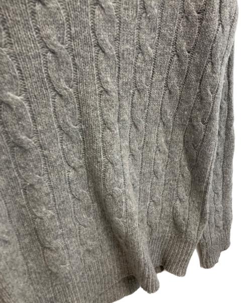 POLO RALPH LAUREN（ポロ・ラルフローレン）POLO RALPH LAUREN (ポロ・ラルフローレン) カシミヤウールケーブルニット グレー サイズ:XSの古着・服飾アイテム