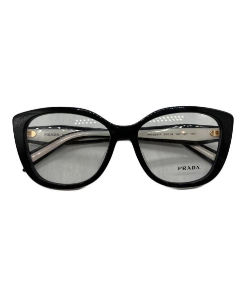 PRADA（プラダ）PRADA (プラダ) キャットアイ / フォックス型 アイウェア / 眼鏡 ホワイト×ブラック サイズ:SIZE 55□16の古着・服飾アイテム