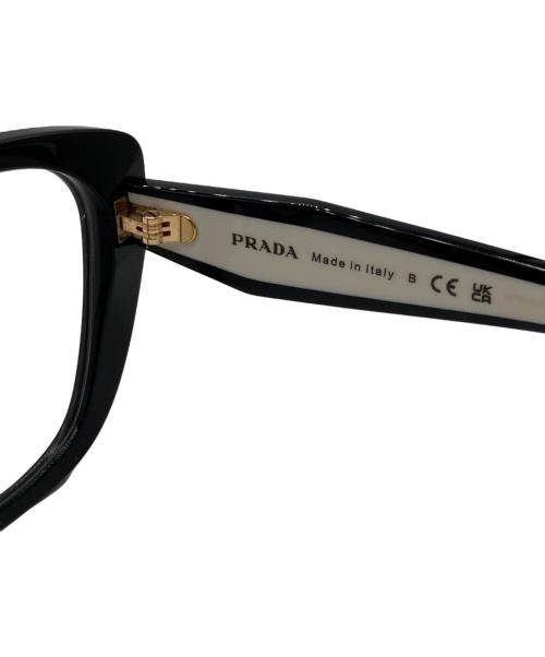 PRADA（プラダ）PRADA (プラダ) キャットアイ / フォックス型 アイウェア / 眼鏡 ホワイト×ブラック サイズ:SIZE 55□16の古着・服飾アイテム