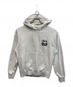 stussyステューシー）の古着「プルオーバーパーカー / DICE HOODIE」｜ホワイト