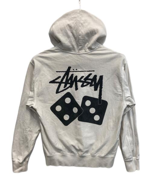 stussy（ステューシー）stussy (ステューシー) プルオーバーパーカー / DICE HOODIE ホワイト サイズ:Lの古着・服飾アイテム
