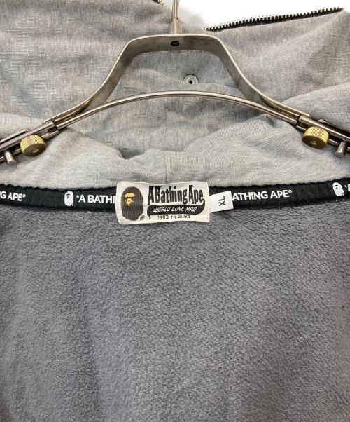 A BATHING APE（アベイシングエイプ）A BATHING APE (アベイシングエイプ) シャーク ジップパーカー ブラック サイズ:XLの古着・服飾アイテム