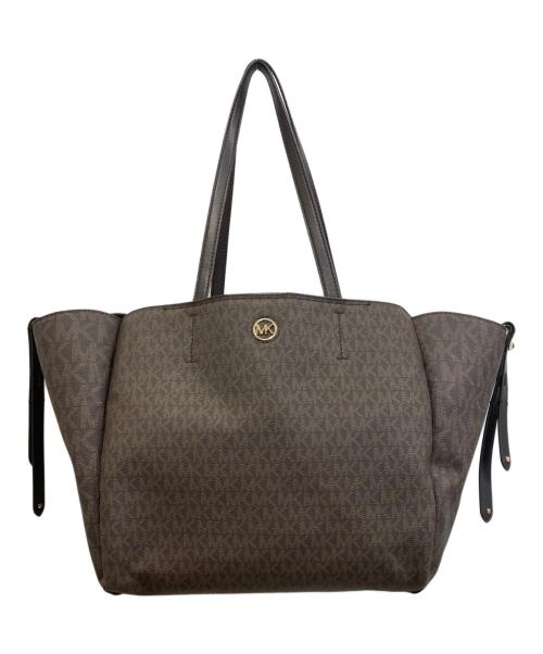 MICHAEL KORS（マイケルコース）MICHAEL KORS (マイケルコース) FREYA（フレイヤ）オープントート ラージトートバッグ ブラウンの古着・服飾アイテム