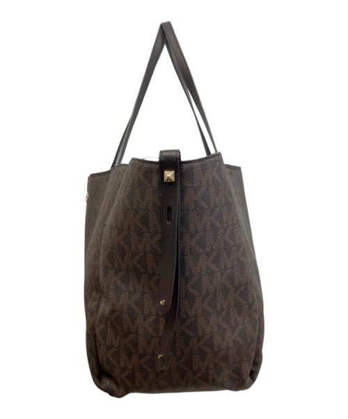MICHAEL KORS（マイケルコース）MICHAEL KORS (マイケルコース) FREYA（フレイヤ）オープントート ラージトートバッグ ブラウンの古着・服飾アイテム