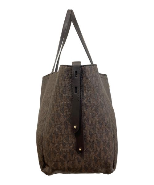 MICHAEL KORS（マイケルコース）MICHAEL KORS (マイケルコース) FREYA（フレイヤ）オープントート ラージトートバッグ ブラウンの古着・服飾アイテム