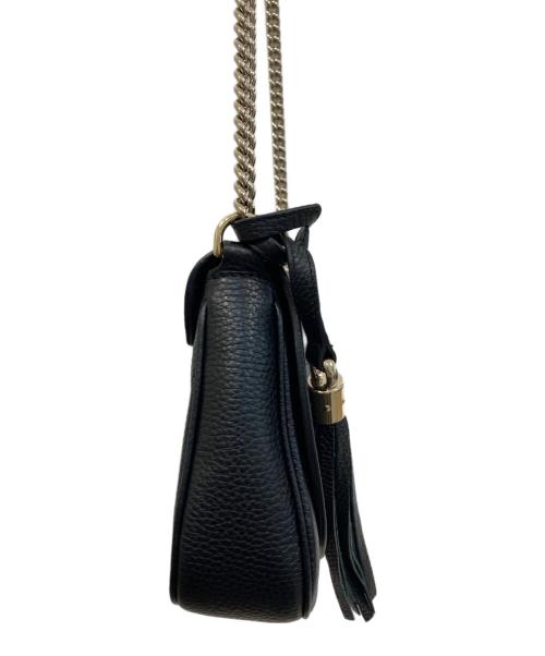 GUCCI（グッチ）GUCCI (グッチ) ソーホー インターロッキングG チェーンショルダーバッグ ブラックの古着・服飾アイテム