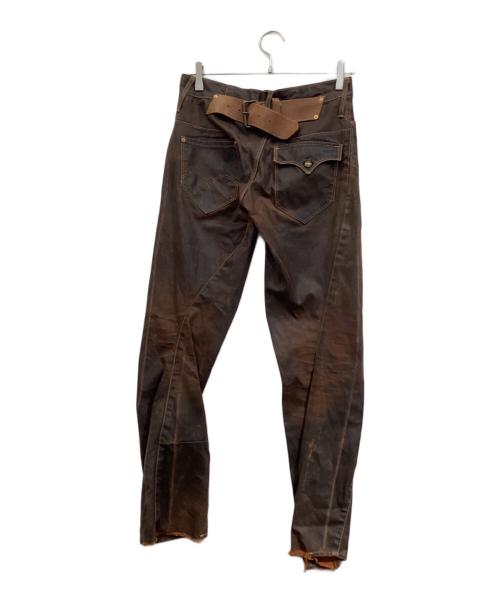 LEVI'S（リーバイス）LEVI'S (リーバイス) 00s 立体裁断コーティングパンツ ブルー サイズ:ｗ26の古着・服飾アイテム