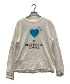 HUMAN MADE×BLUE BOTTLEヒューマンメイド×ブルーボトル）の古着「ロングスリーブカットソー」｜ホワイト