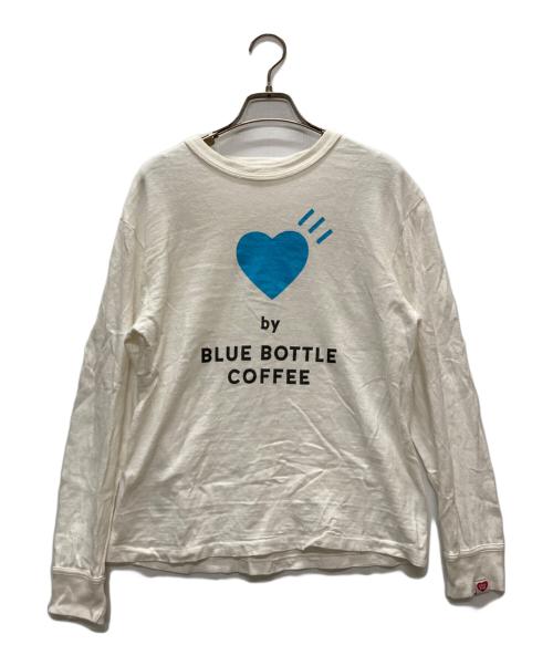 HUMAN MADE（ヒューマンメイド）HUMAN MADE (ヒューマンメイド) BLUE BOTTLE (ブルーボトル) ロングスリーブカットソー ホワイト サイズ:Mの古着・服飾アイテム