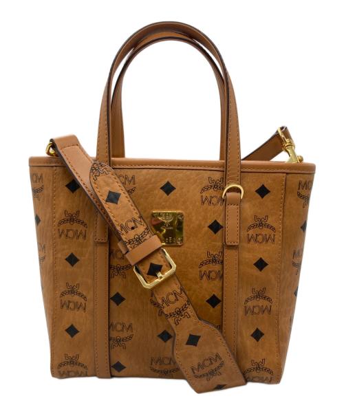 MCM（エムシーエム）MCM (エムシーエム) TONIトップジップ ショッパー/2WAYミニバッグ ブラウンの古着・服飾アイテム